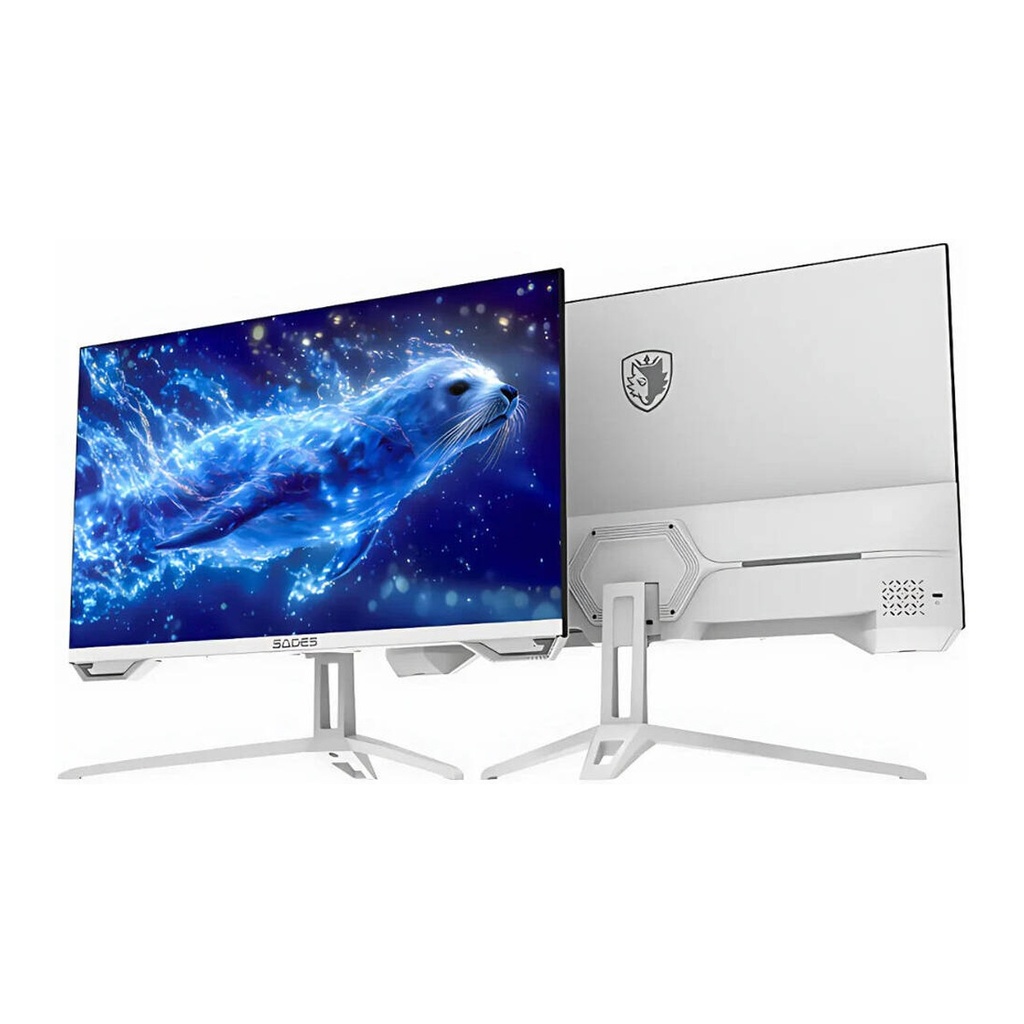 Sades SL-Sealion 27" Plus FHD Flat IPS 180Hz 1ms Gaming Monitor With Adaptive Sync, HDR Support, Anti-Blue Light Eye Care - White