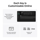 Keychron K10 Max QMK 100% Wireless RGB Mechanical Gaming Keyboard Red Switch 100% Us Layout - Black