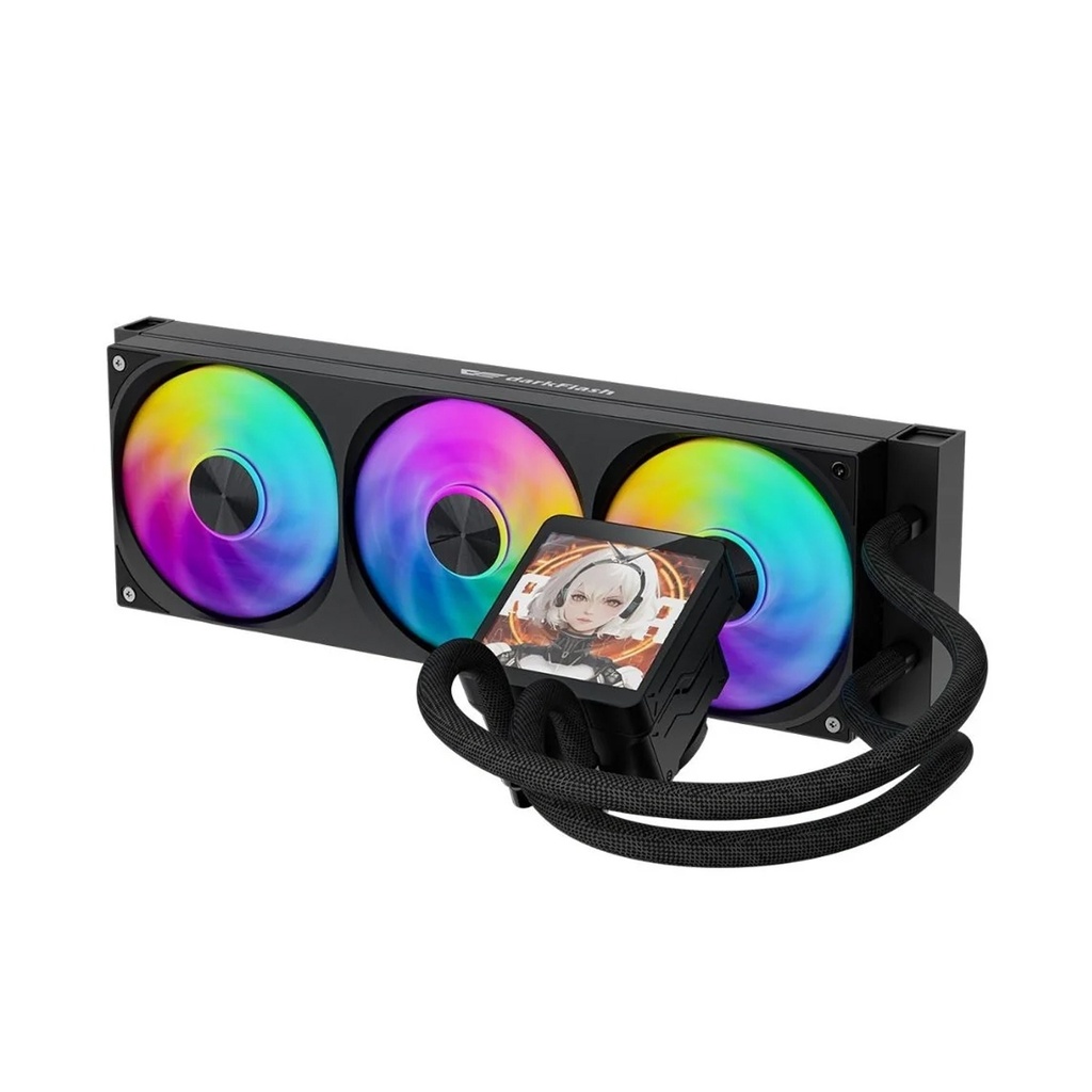 DarkFlash Wave DV360S MAX ARGB AIO 360mm Liquid CPU Cooler - Black 2