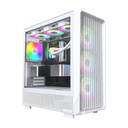 Montech X5 High Airflow ATX Mid-Tower PC Case With 4 ARGB Fans - White