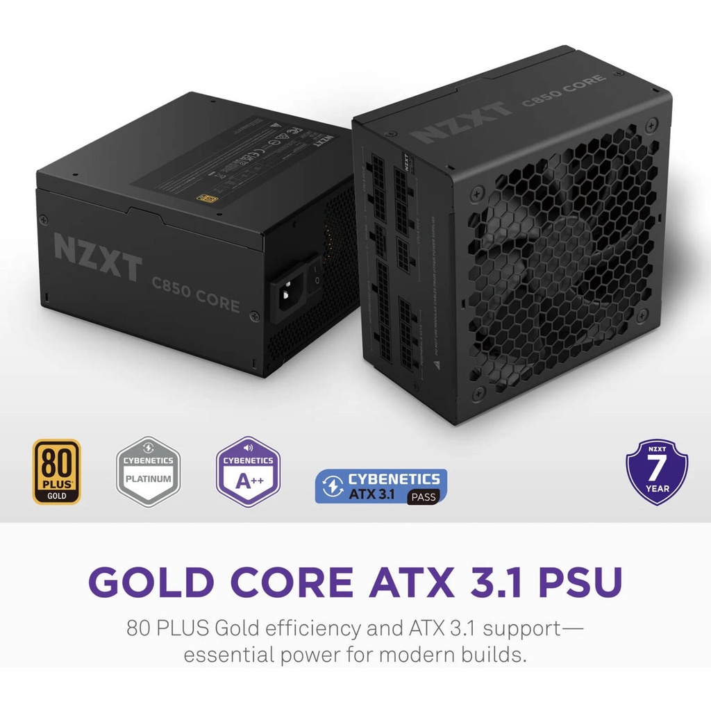 NZXT C850 Gold Core 80PLUS Gold Fully Modular ATX 3.1 850W Power Supply