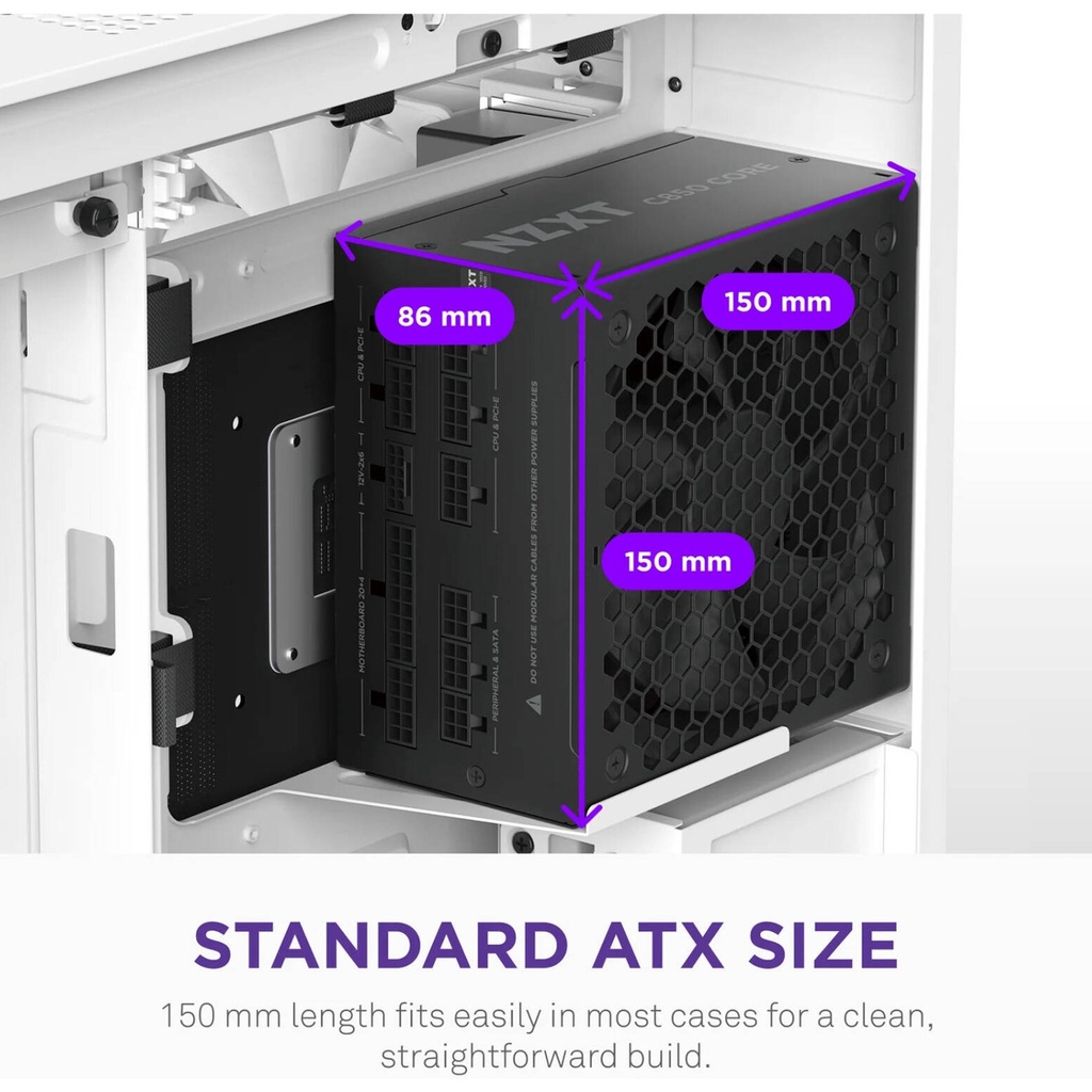 NZXT C850 Gold Core 80PLUS Gold Fully Modular ATX 3.1 850W Power Supply
