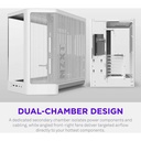 NZXT H6 RGB+ (2026) Dual-Chamber ATX Mid-Tower Airflow Two Panel Front & Left Side Tempered Glass Case With 3 RGB Fans - White