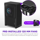NZXT H2 Flow Mini-ITX SFF Airflow Left Side Tempered Glass Case - Black