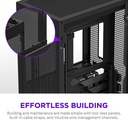 NZXT H2 Flow Mini-ITX SFF Airflow Left Side Tempered Glass Case - Black
