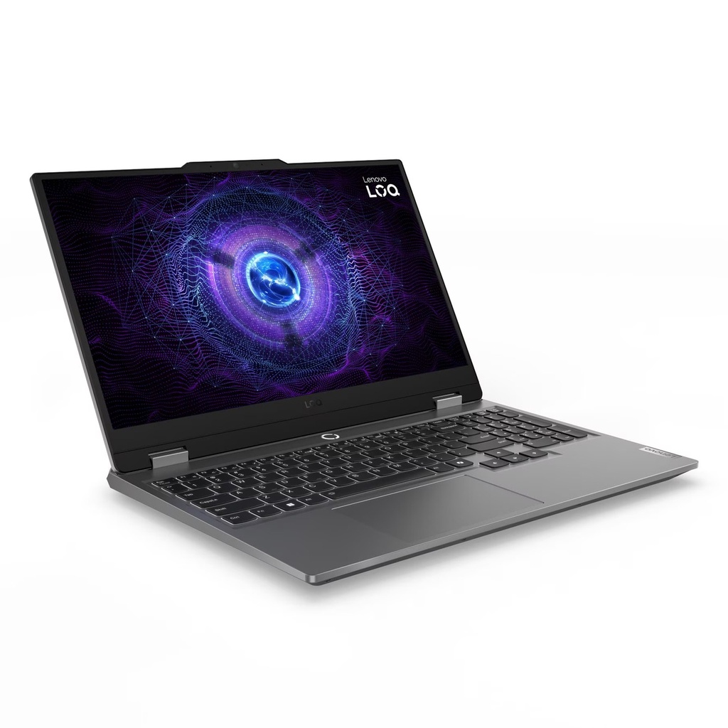 Lenovo LOQ 15IRX9 Gaming Laptop, Intel Core i7-13645HX Processor, 16GB DDR5 Ram, 512GB SSD NVMe, RTX 4050 6GB Graphics, 15.6" FHD IPS 144Hz Display, White Backlit Keyboard, Windows 11 Pro (License), Luna Grey (Free Gift Lenovo Earbuds+Mouse+Bag)
