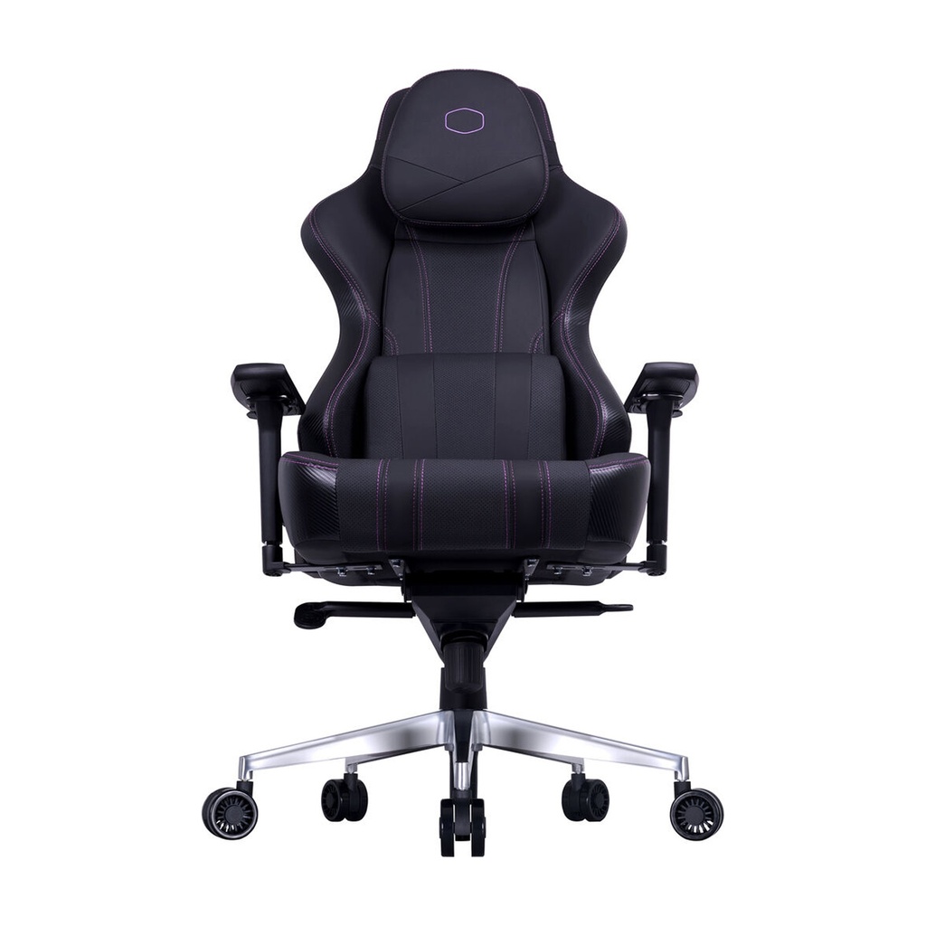 Cooler Master Caliber E1 Series Gaming Chair, Fixed Armrest, Ergonomic Pillow Headrest, Lumbar Support - Black