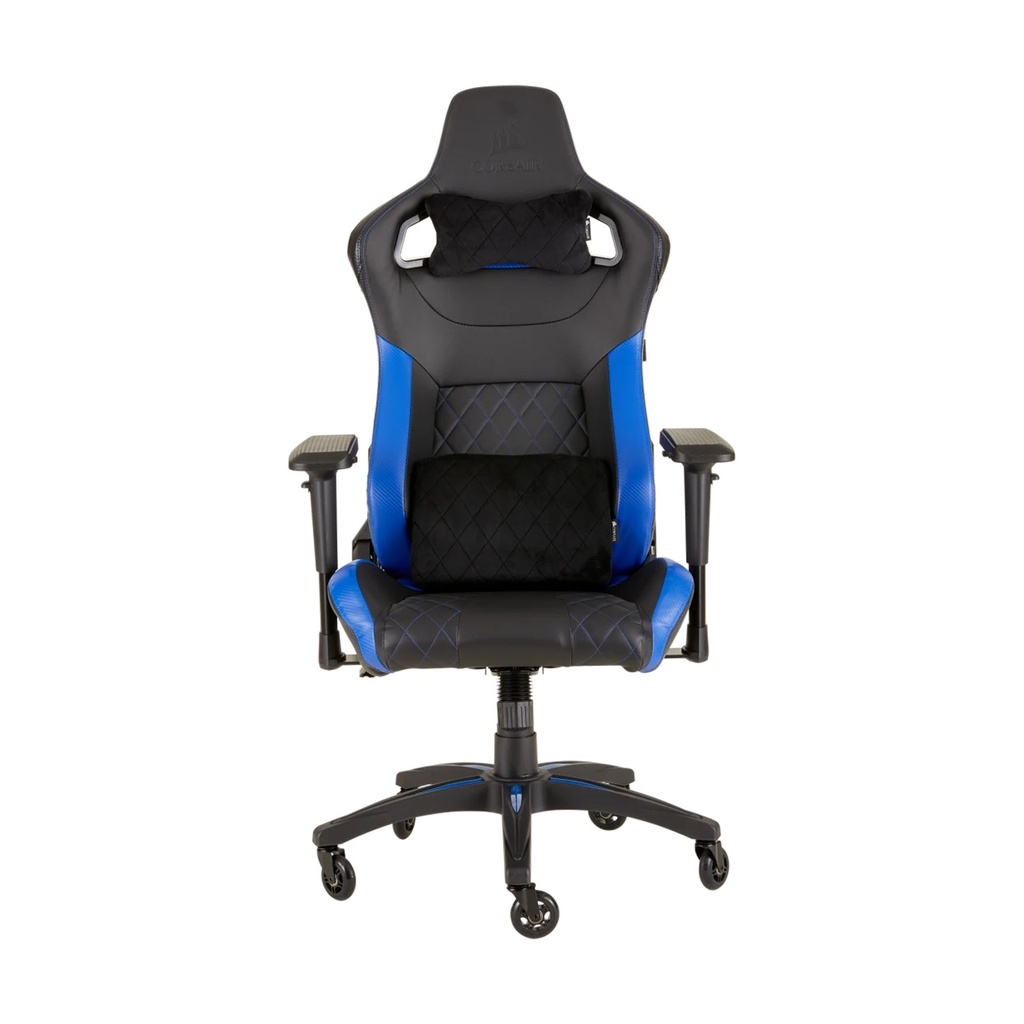 Cooler Master Caliber E1 Series Gaming Chair, Fixed Armrest, Ergonomic Pillow Headrest, Lumbar Support - Black