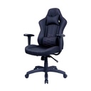 Cooler Master Caliber E1 Series Gaming Chair, Fixed Armrest, Ergonomic Pillow Headrest, Lumbar Support - Black