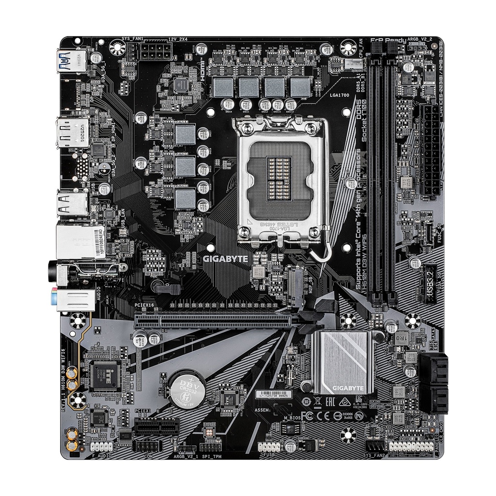 Gigabyte Intel H610M D3W WIFI6 DDR5 Micro-ATX Motherboard