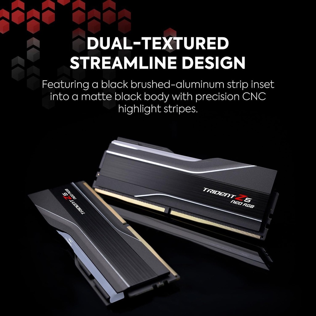 G.Skill Trident Z5 Neo RGB (Intel XMP & AMD EXPO) 32GB (2x16GB) DDR5 6000MHz CL30 Memory Kit - Black