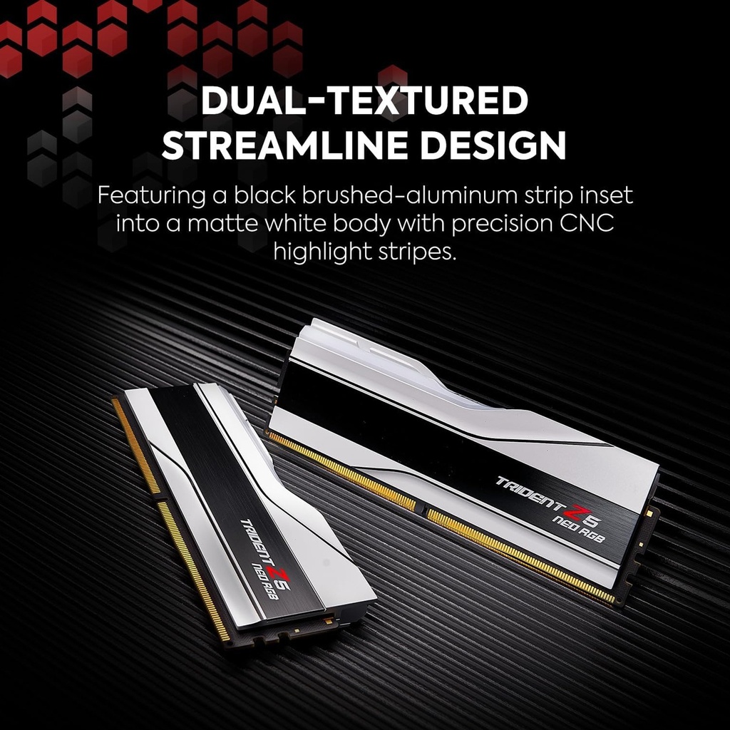 G.Skill Trident Z5 Neo RGB (Intel XMP & AMD EXPO) 32GB (2x16GB) DDR5 6000MHz CL30 Memory Kit - White