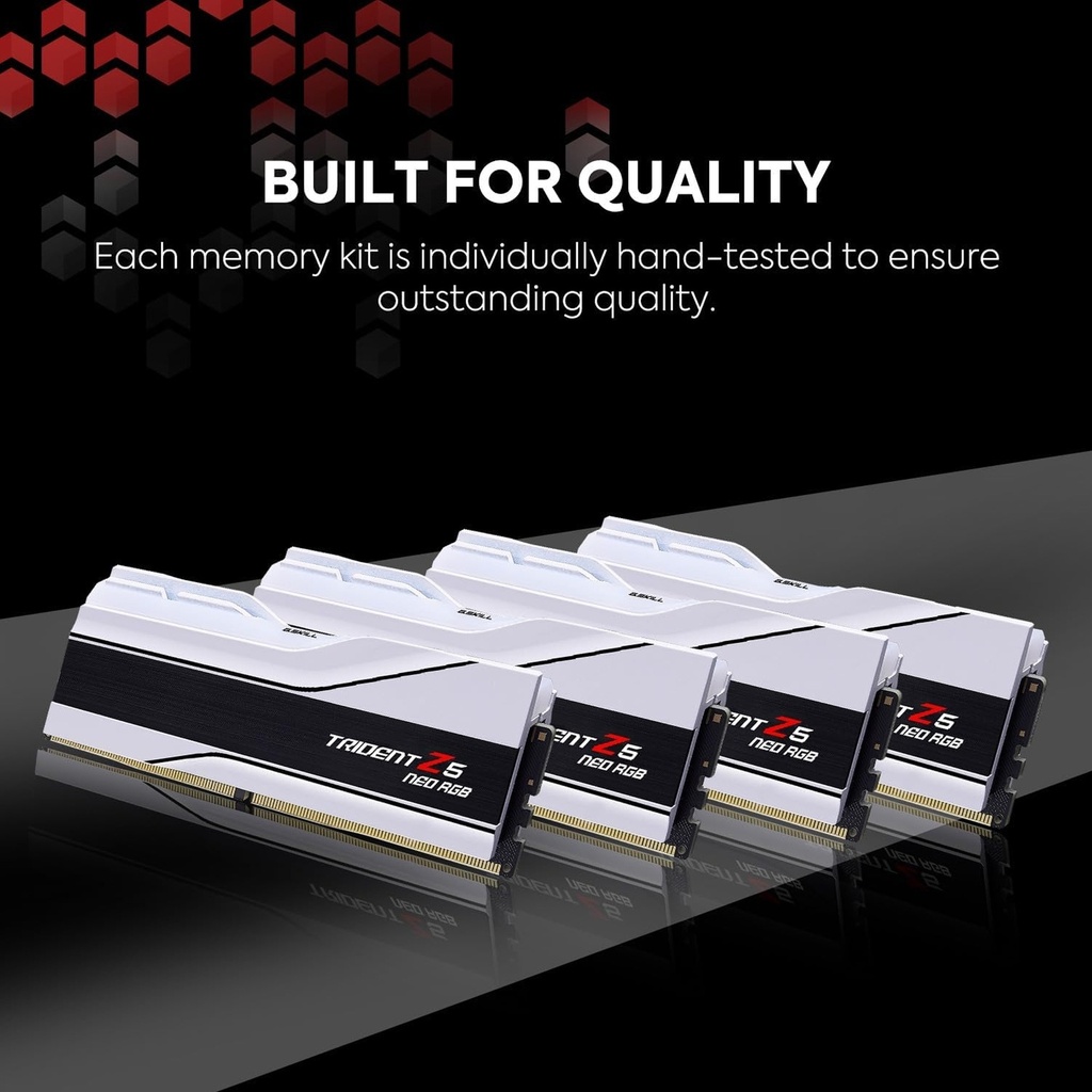 G.SKILL Trident Z5 Neo RGB Series ( Intel XMP & AMD EXPO) DDR5 RAM 64GB (2x32GB) 6000MT/s CL36 Desktop Memory Kit - White