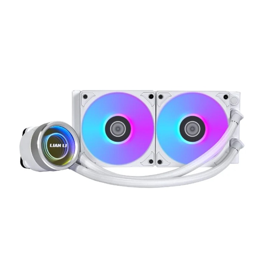 LIAN LI Galahad II Trinity Series 240mm RGB Liquid CPU Cooler with SL-Infinity Fan - White