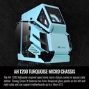 Thermaltake AH T200 Helicopter Styled Open Frame Micro ATX Gaming Case - Turquoise
