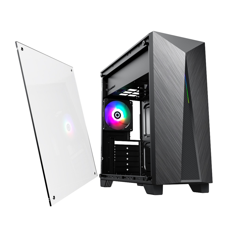 GameMax Nova N6 ATX Mid Tower Gaming Case - Black With Antec B650 Bronze 650W Power Supply