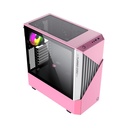 GameMax Contac COC WP Mid Tower Gaming Case - Pink/White