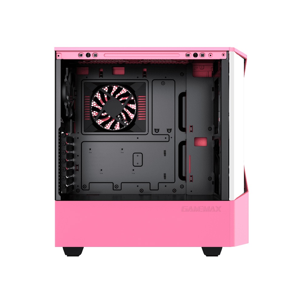 GameMax Contac COC WP Mid Tower Gaming Case - Pink/White