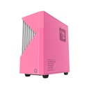 GameMax Contac COC WP Mid Tower Gaming Case - Pink/White