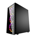 Twisted Minds Killstreak-03 Mid Tower Two Panel Front & Left Side Tempered Glass Case with 4 RGB Fans - Black