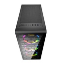 Twisted Minds Killstreak-03 Mid Tower Two Panel Front & Left Side Tempered Glass Case with 4 RGB Fans - Black