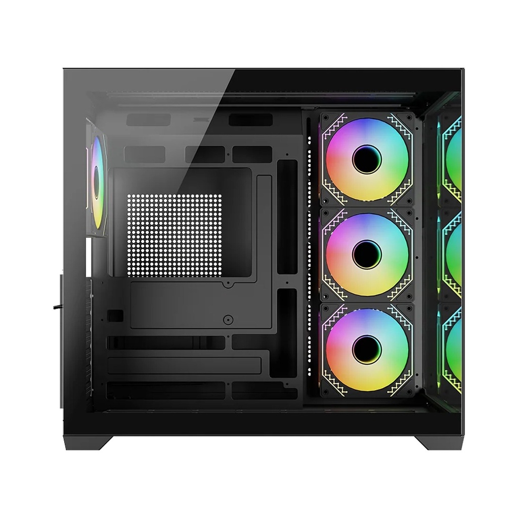 Gameon Emperor Midnight VX Series Mid Tower Gaming Case With 4 ARGB Fans - Black