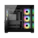 Gameon Emperor Midnight VX Series Mid Tower Gaming Case With 4 ARGB Fans - Black