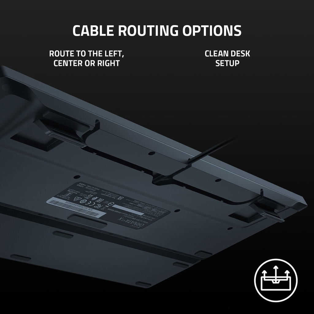 Razer Ornata V3 X Low Profile Keys RGB Wired Gaming Keyboard Silent Membrane Switch - Black