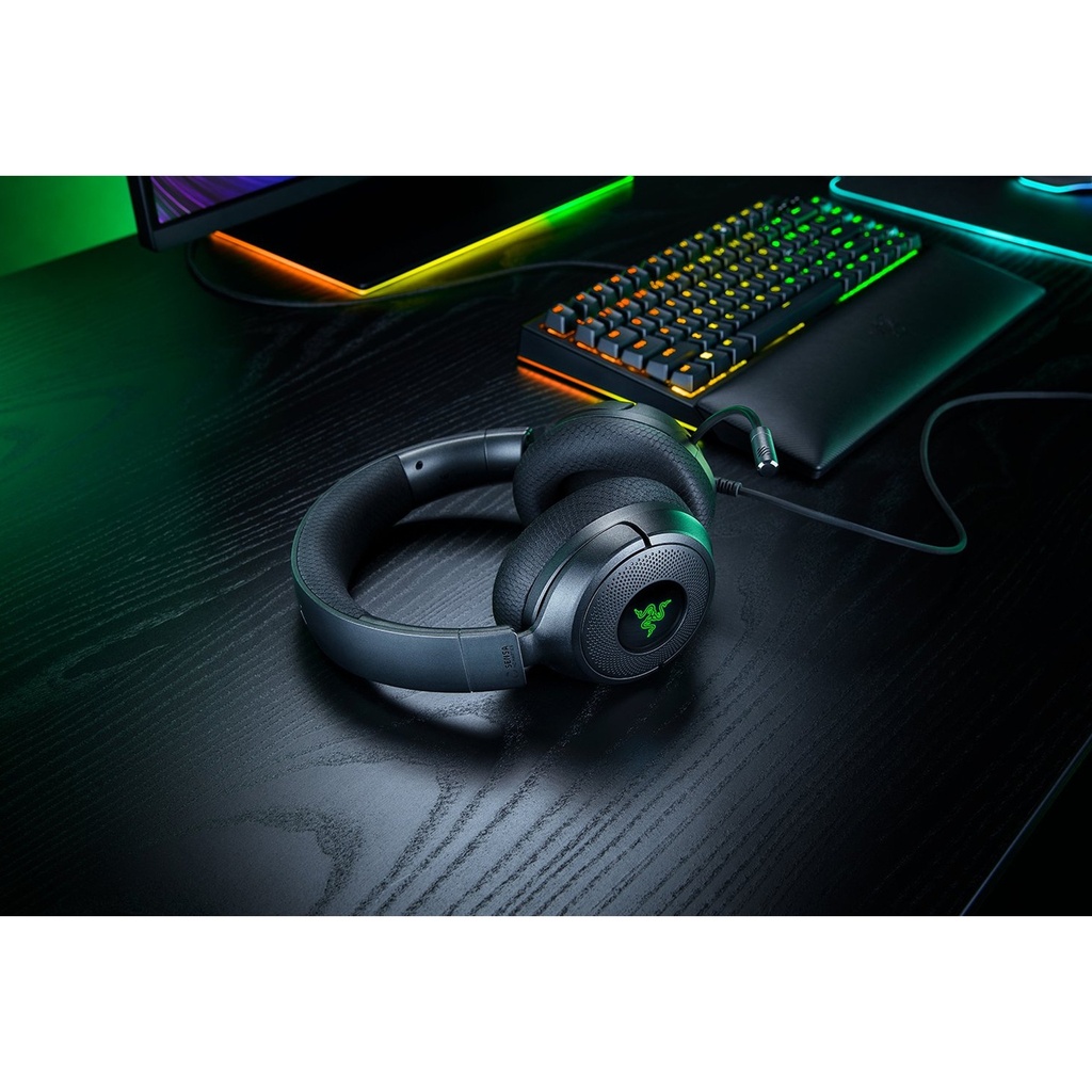 Razer Kraken V4 X Sensa HD Haptics Wired Gaming Headsets For PC, Mac, PlayStation - Black