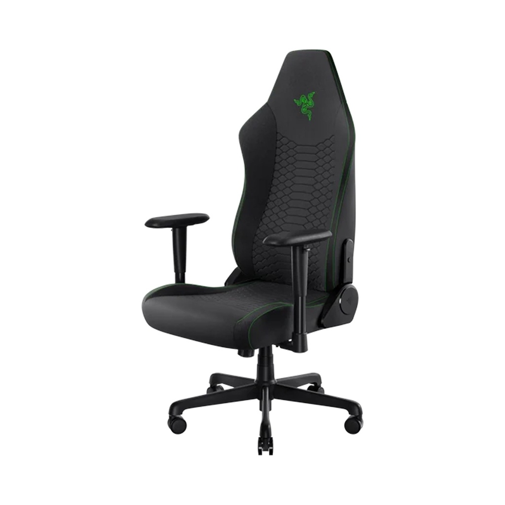 Razer Iskur V2 X Gaming Chair With Built-In Lumbar Support, High Density Foam Cushions, 2D Armrests - Black/Green