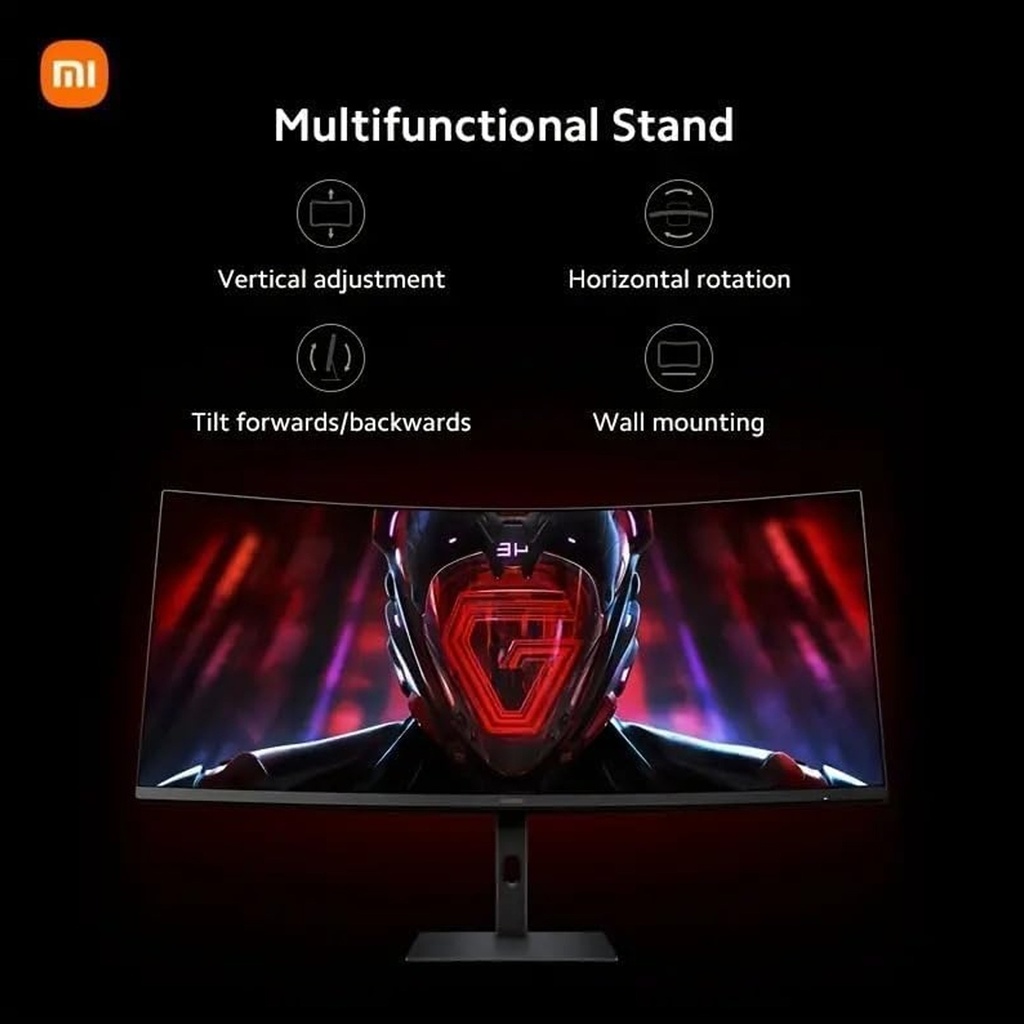 Xiaomi Curved Gaming Monitor G34WQi 2026-UK - 34" WQHD,180Hz , 1ms , HDMI 2.0 Display Port - Black