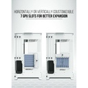 Tortox Prism ATX Full Tower Two Panel Front & Left Side Tempered Glass Case with 7 ARGB Fans - White
