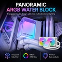 DarkFlash Cube CB240 ARGB AIO 240mm Liquid CPU Cooler - White