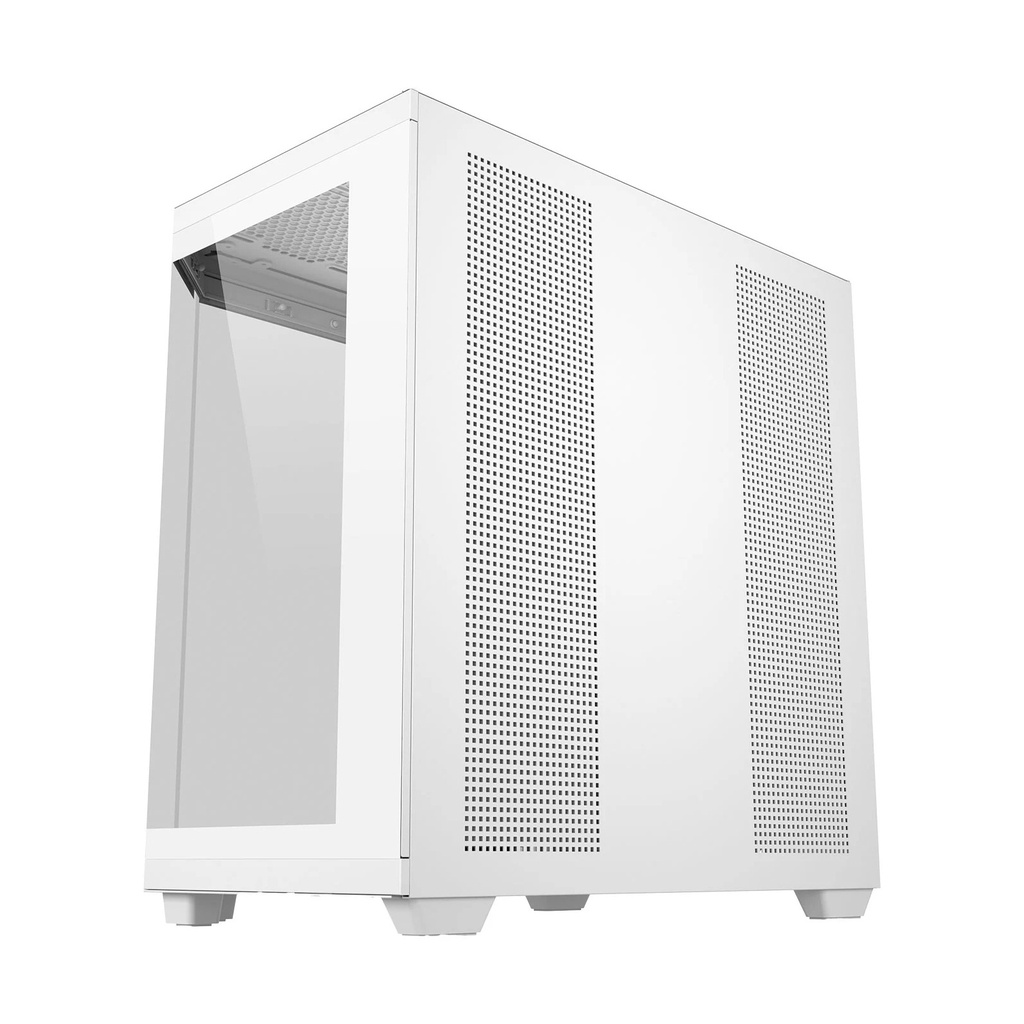 FSP U580 ATX Mid Tower Dual-Chamber Front & Left Side Tempered Glass Case With 7 ARGB Fans - White