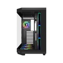 FSP U580 ATX Mid Tower Dual-Chamber Front & Left Side Tempered Glass Case With 7 ARGB Fans - Black