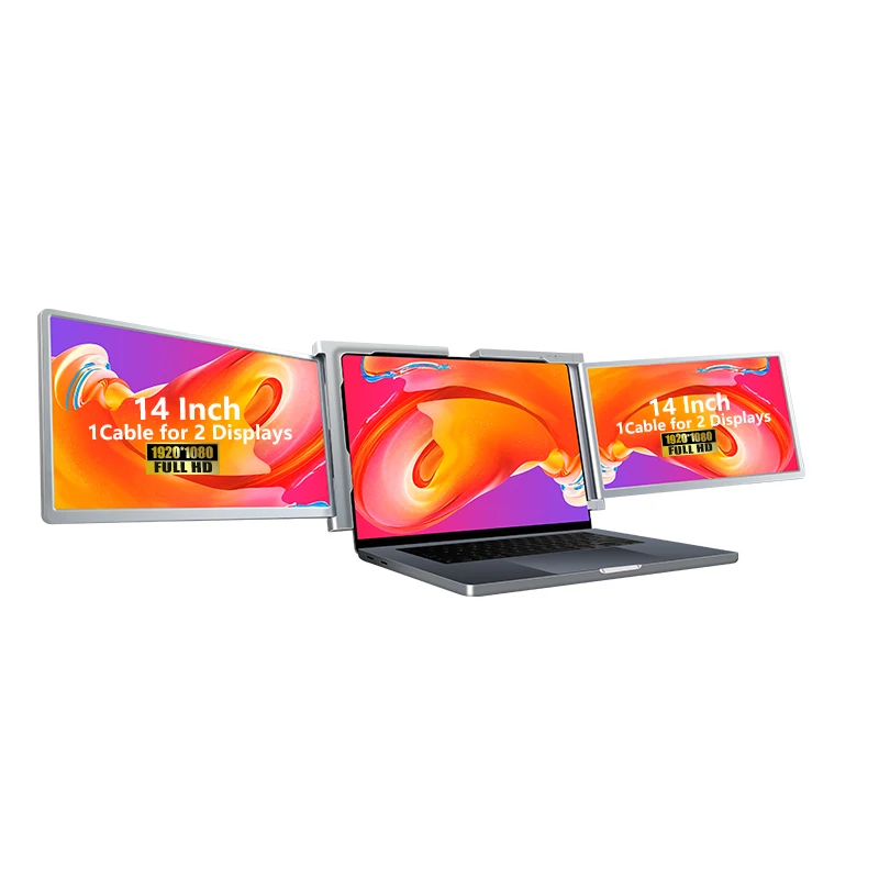 [PTM0U] Protable Tri-Screen Monitor one cable for Dual Displays (Used)