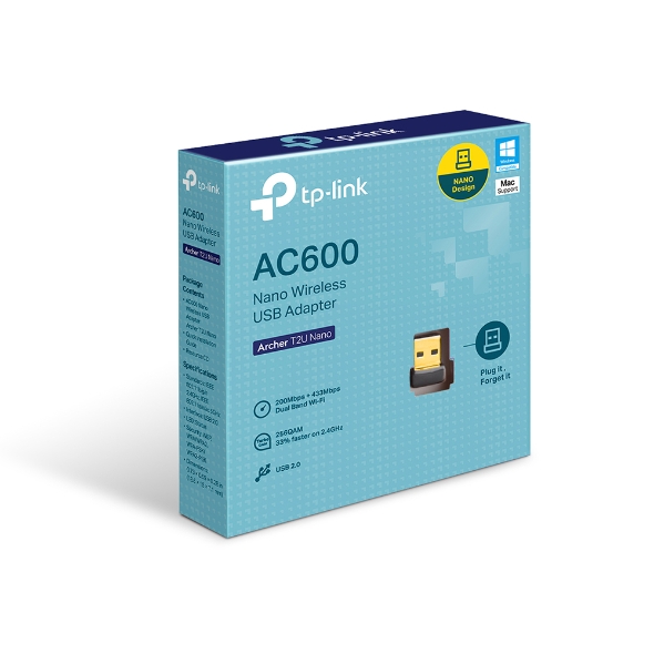 [TLANU] TP Link AC600 Nano Wireless USB Adapter - Archer T2U Nano (مستعمل)