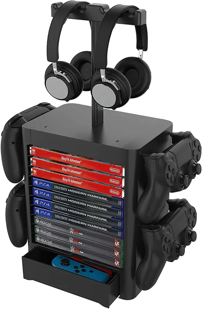 [JMG0U] JYS Multifunctional Game Storage Tower - Black (Used)