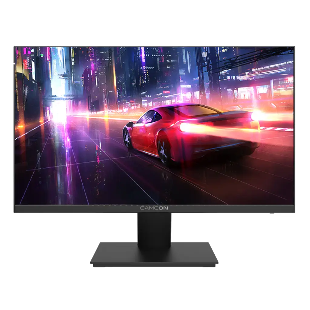 [GG2VU] GAMEON GOB24FHD75IPS 24 Inch , FHD, 75Hz, 4ms, HDR, Flat IPS, HDMI Ports, GSync & Free Sync, Edge-lit LED Screen, VESA, Fix Stand, Speakers, Black (Used)
