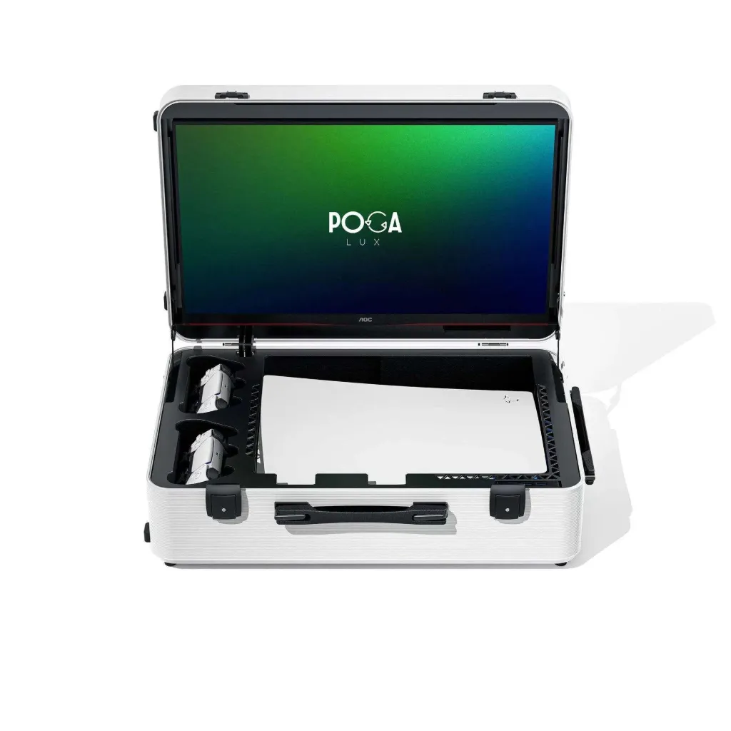 Poga Lux 24" Portable Monitor, For PS5, 1920x1080 Pixel, 144Hz Refresh Rate, USB 3.0 Office Hub