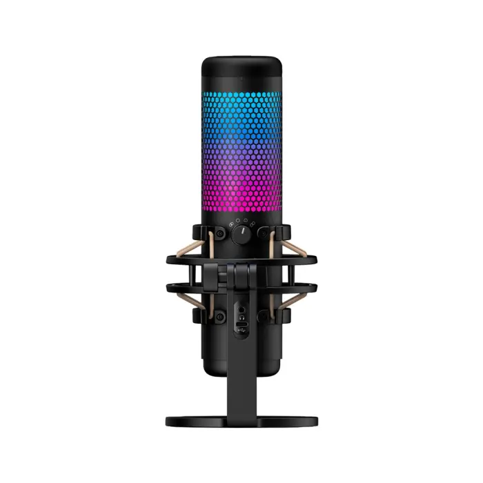 [HQSCU] HyperX Quadcast S Customizable Lighting RGB USB Microphone - Black/Grey (مستعمل)