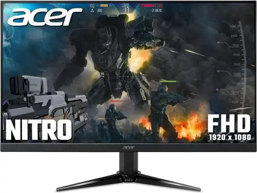 [AN2IU] Acer Nitro 23.8 Inch Gaming Monitor 75 Hz Full Hd With 1 Ms Amd Free Sync Recommended For Work & Play, Black,  (Qg241Y) (مستعمل)