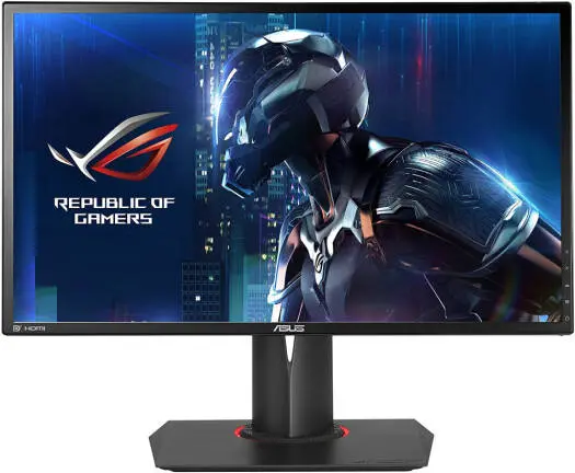 [APRSU] ASUS PG248Q ROG Swift eSports Gaming Monitor, 24'' FHD TN W-LED Display, 180Hz Refresh Rate, 1ms Response Time, G-SYNC Technology, Full Tilt, Swivel, Pivot, & Height Adjustment, Black | PG248Q (Used)
