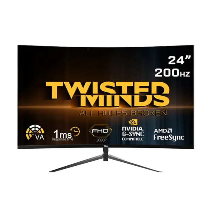 [TM2SU] Twisted Minds 23.6" FHD VA, 200Hz, 1ms Curved Gaming Monitor - Black (مستعمل)