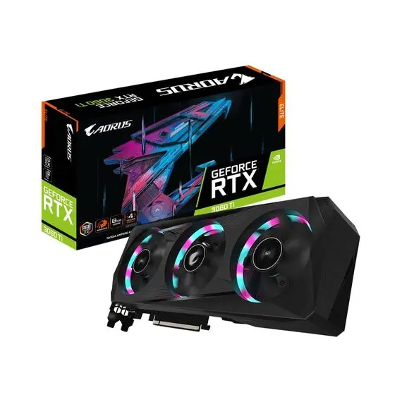 Gigabyte AORUS GeForce RTX 3060 Ti ELITE 8G (rev. 2.0) / Graphics card / GF RTX 3060 Ti / 8 GB GDDR6 / PCIe 4.0 x16 / 2 x HDMI, 2 x DisplayPort | GV-N306TAORUS E-8GD 2.0