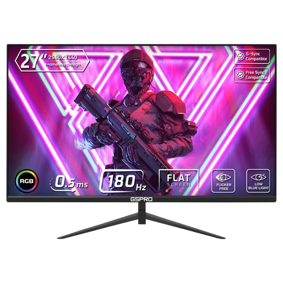 [GHGMU] GSPRO H27-5 Gaming Monitor | 27" | 2K | 180Hz | 0.5ms | IPS (مستعمل)