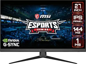 [MG21U] MSI G272, 27" Gaming Monitor, 1920 x 1080 (FHD), IPS, 1ms, 144Hz, FreeSync, HDMI, Displayport, Tilt (Used)