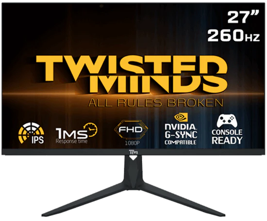 [TM2KU] Twisted Minds 27" FHD 260HZ, IPS, 1MS, HDMI 2.1 Gaming Monitor TM27PG (مستعمل)