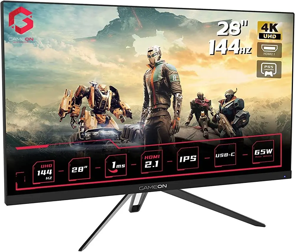 [GG2JU] GAMEON GO28UHD144IPS 28" 4K UHD, 144Hz, 1ms, HDMI 2.1 Gaming Monitor (Support PS5) (Used)