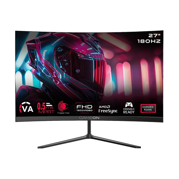 [GG2UU] GAMEON GOC27F180VA 27" FHD, 180 Hz, MPRT 0.5 ms, HDMI 2.1, VA PANEL Curved Gaming Monitor (مستعمل)